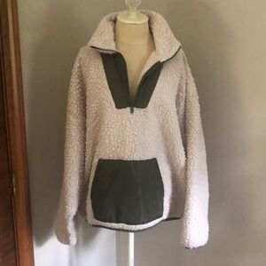 Express Kangaroo Pocket Sherpa Sweatshirt XL